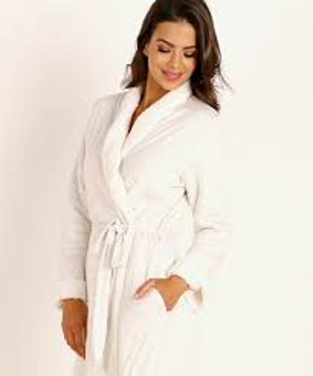 EBERJEY Alpine Chic Modal Sherpa COZY Bath Robe LUXURIOUS ANTHROPOLOGIE M Medium - Picture 1 of 4